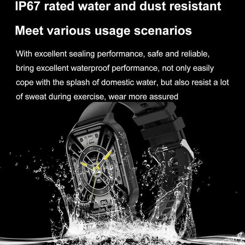 New ONEGRA Men Smartwatch 2024 New HD Bluetooth Call 2.04inch AMOLED HD Screen NFC Waterproof Women Smartwatch For Huawei Xiaomi