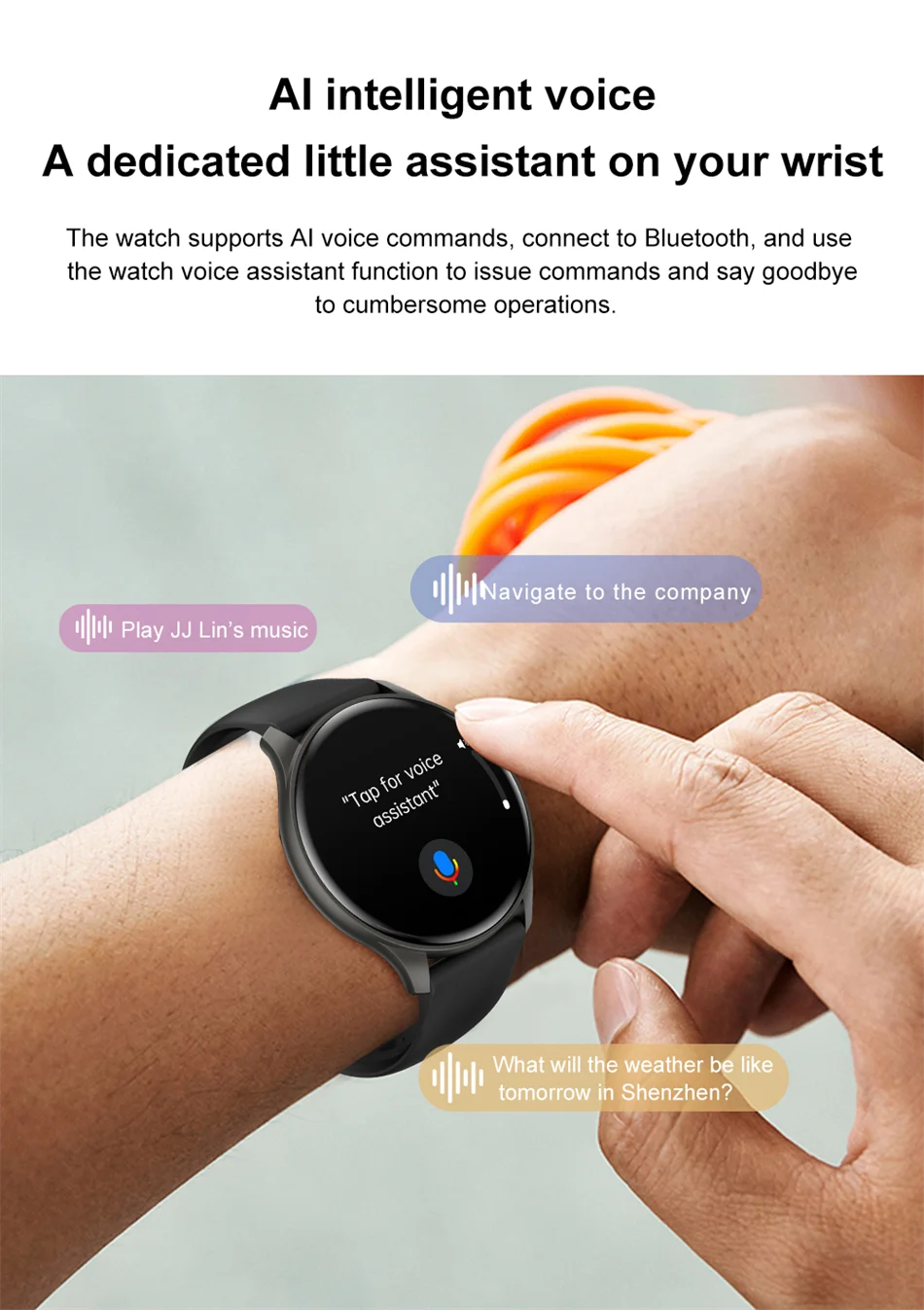 2024 New Bluetooth Call Smart Watch Women Men 1.43" AMOLED 466*466 HD Screen Health Monitor Waterproof Sports Smartwatch Woman