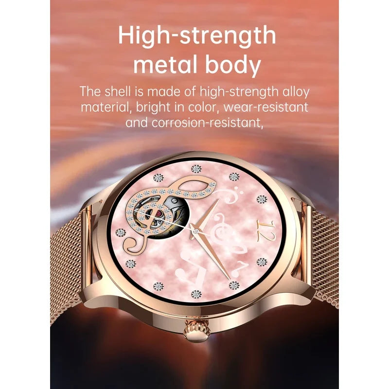 Fashion smart watch 2024 lw92 gold Relojes inteligertes smartwatch for women waterproof Bluetooth dial call full touch screen