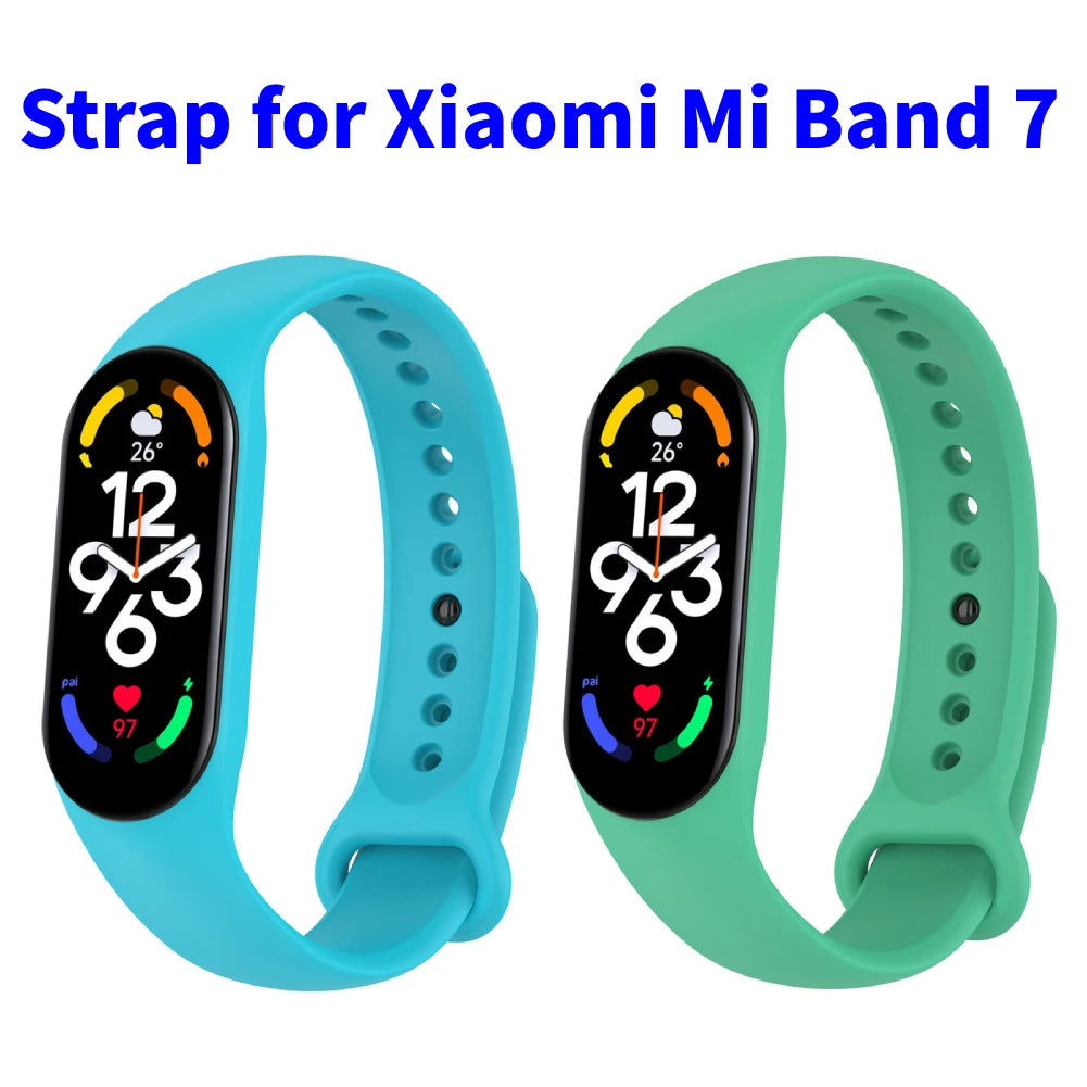 Silicone Strap Replacement Bracelet for Xiaomi Mi Band 7 Wrist Strap Sport Smart Watchband Bracelet Wriststrap Smart Watch Band