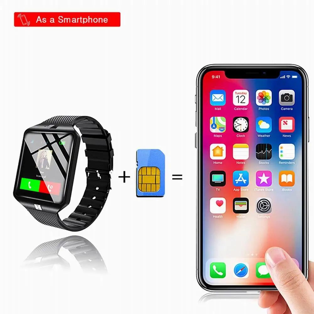 DZ09 Smart Watch TF SIM Card Digital Touch Screen Camera Smartwatch Bluetooth Remote Camera WristWatch For IOS & Android Phones