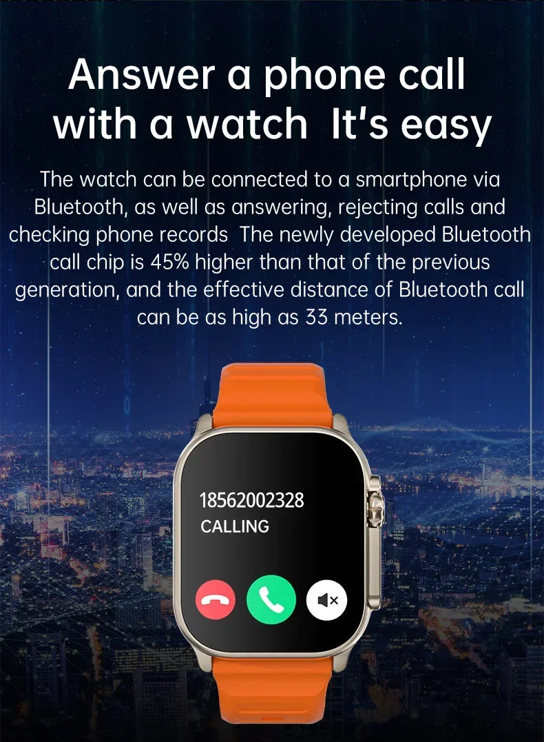 LAXASFIT 2024 New Smart Watch Men and Women Bluetooth Call BT Music Playback Wireless Charging Sports Fitness Smart Watch