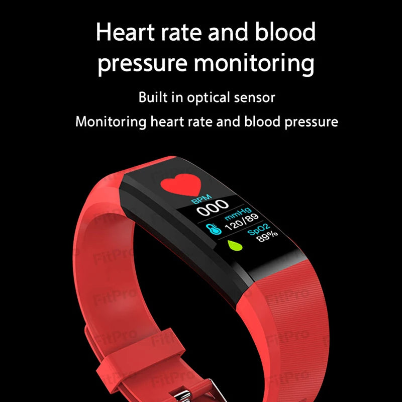 Plus Smart Watch Men Fitness Tracker For Xiaomi Huawei 115 Women  Heart Rate Blood Pressure Monitor Sport Waterproof Smartwatch