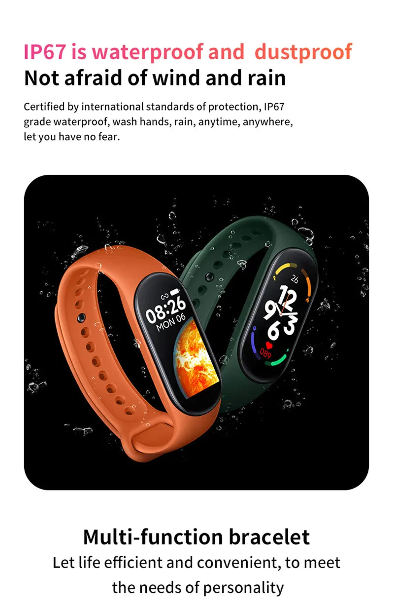 M7 Smartwatch HD Large Screen Magnetic Charging Smart Watch Men Fitness Blood Pressure Heart Rate Monitor Watches for Women