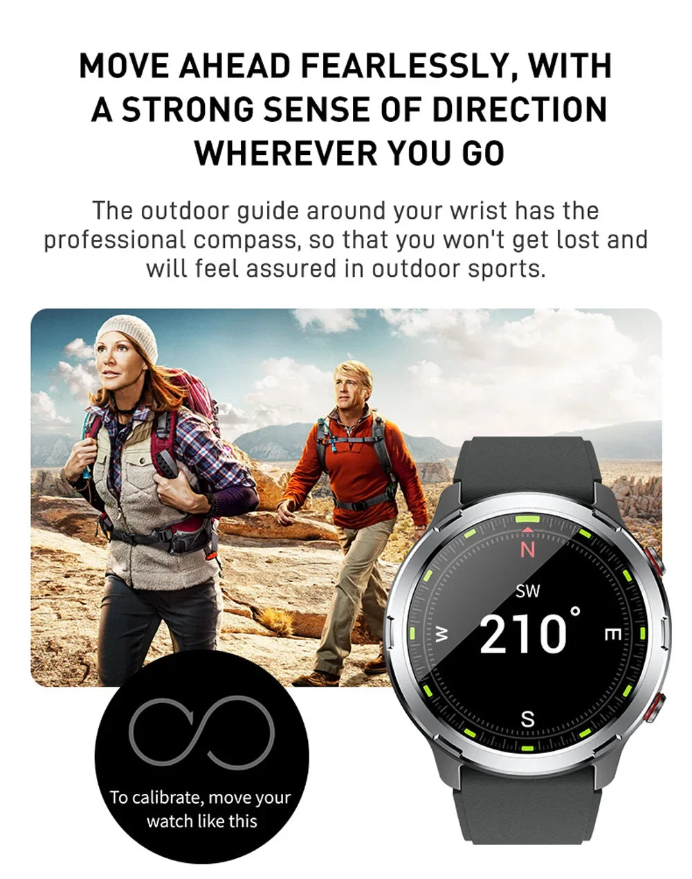 Built-in GPS Smartwatch 2024 Heart Rate Health Monitor Exercise Fitness reloj Outdoor Sports Compass Smart Watch for Men Women