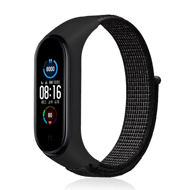 Suitable for Mi Band 3 4 5 Nylon Sports Band Wrist Strap Mi Band 3 4 5 Wrist Strap Suitable for Wrist Strap Wrist Strap