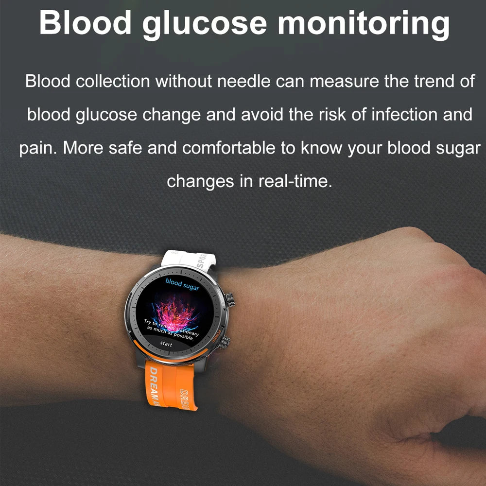 2024 New Bluetooth Call Smartwatch Men Heart Rate Blood Pressure Sports Fitness Tracker Waterproof Smart Watch For Android IOS