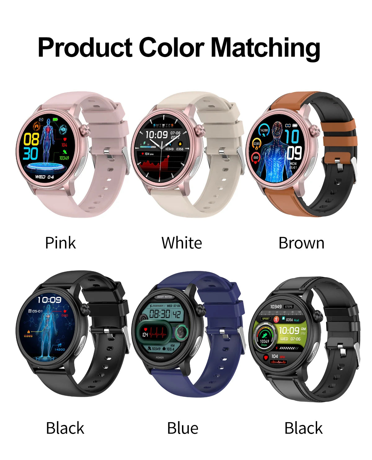 2024 New Blood Lipids Uric Acid Blood Glucose Smart Watch Men ECG+PPG HD 360*360 Full Screen Touch Bluetooth Call Smartwatch