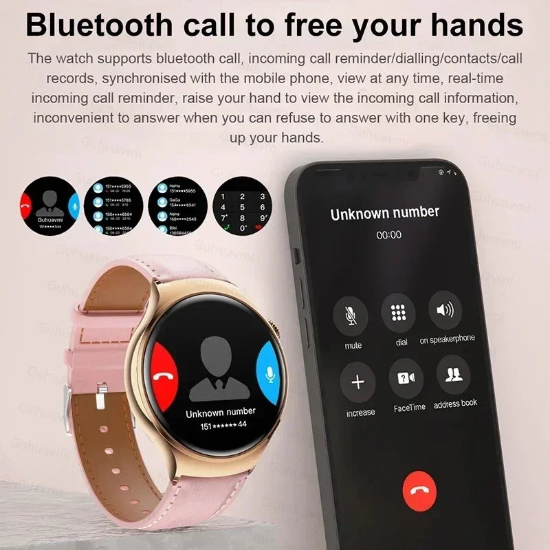 2024 New GT4 Mini GPS Tracker Smart Watch Women AMOLED 360*360 HD Screen Heart Rate BT Call NFC SmartWatch Men For IOS Android