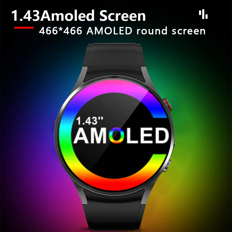 AMOLED Smart Watch Men Women GPS Track 1.43 Inch AMOLED 466*466 HD Screen Always Display Bluetooth Call Smartwatch Man 2024 New