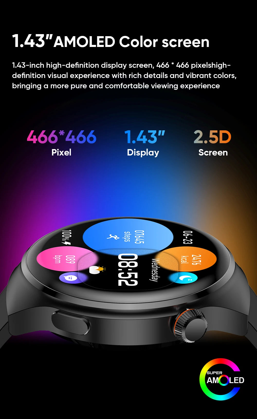 Relojes New watch4 smart watch for men AMOLED high-definition screen fitness sports watches Bluetooth call NFC smartwatch 2024