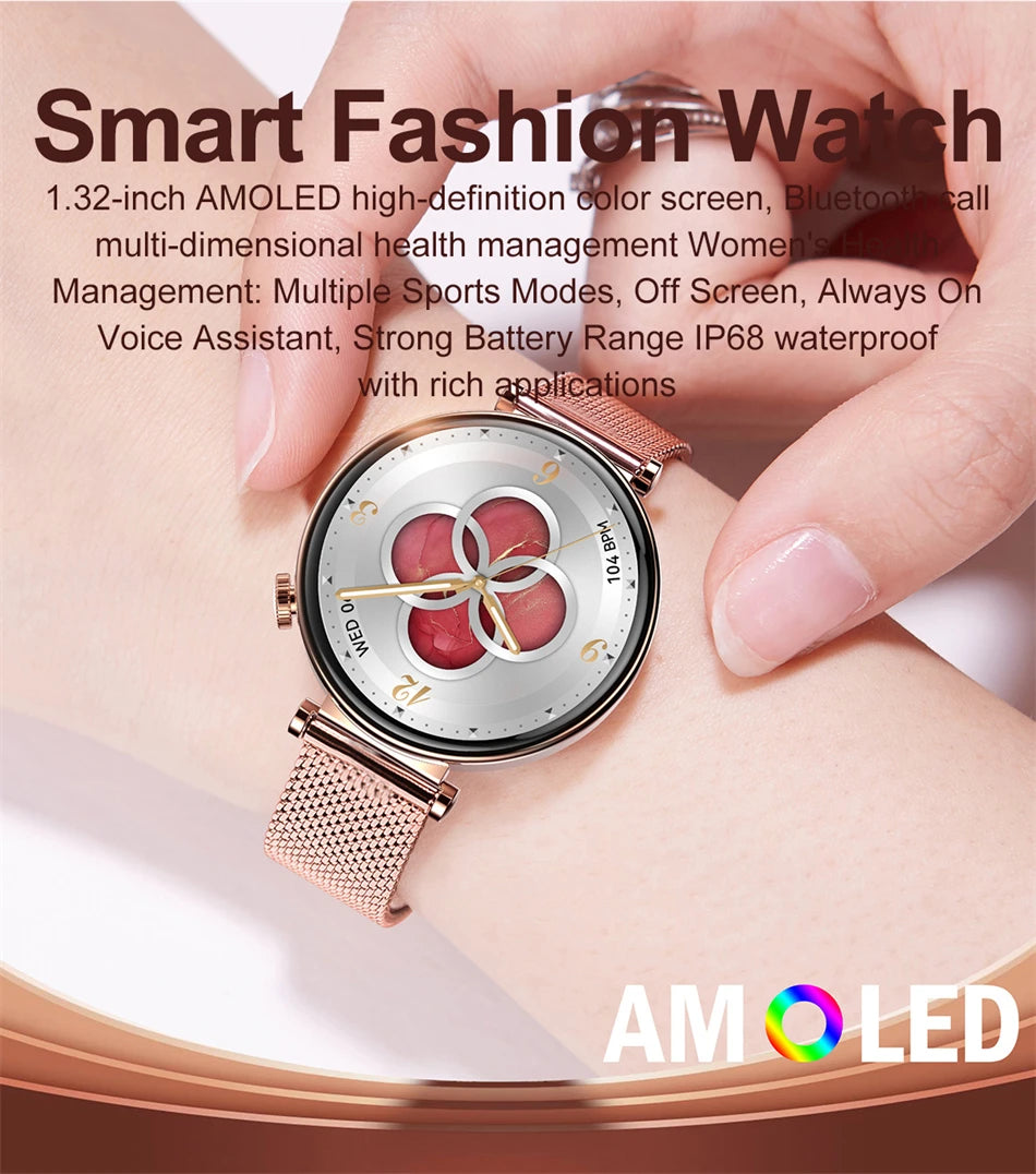 For Huawei Xiaomi GT4Mini Smart Watch Women NFC GPS Tracker AMOLED 466*466 HD Screen Heart Rate BT Call SmartWatch Men 2024 New