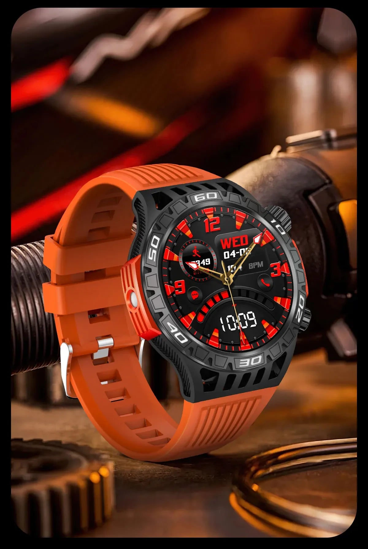 2024 Compass Watch HT22 1.46'' HD Display Smartwatch 100+ Sports Modes Flashlight Men Military Grade Toughness Smart Watch