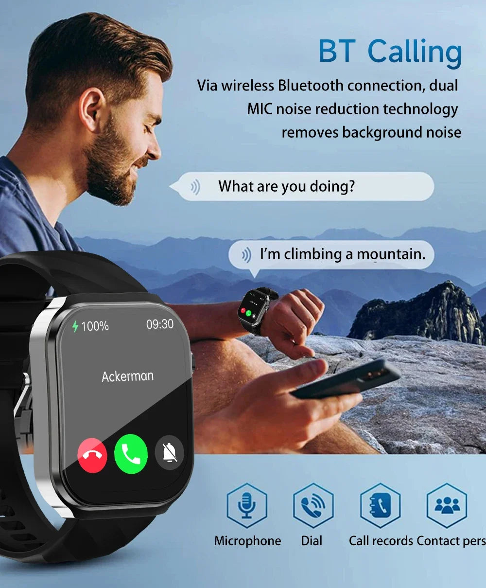 2024 Smart Watch Men Bluetooth Call Blood Oxygen Fitness Traker Heart Rate Smart Watch Men Waterproof SmartWatch For Android IOS