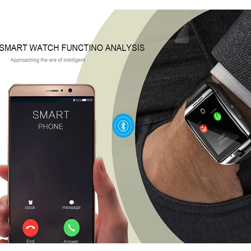 Men and Women's Smartwatch, Bluetooth Bracelet, Camera, Touch Screen, Compatible with TF SIM Card, Android, 2024