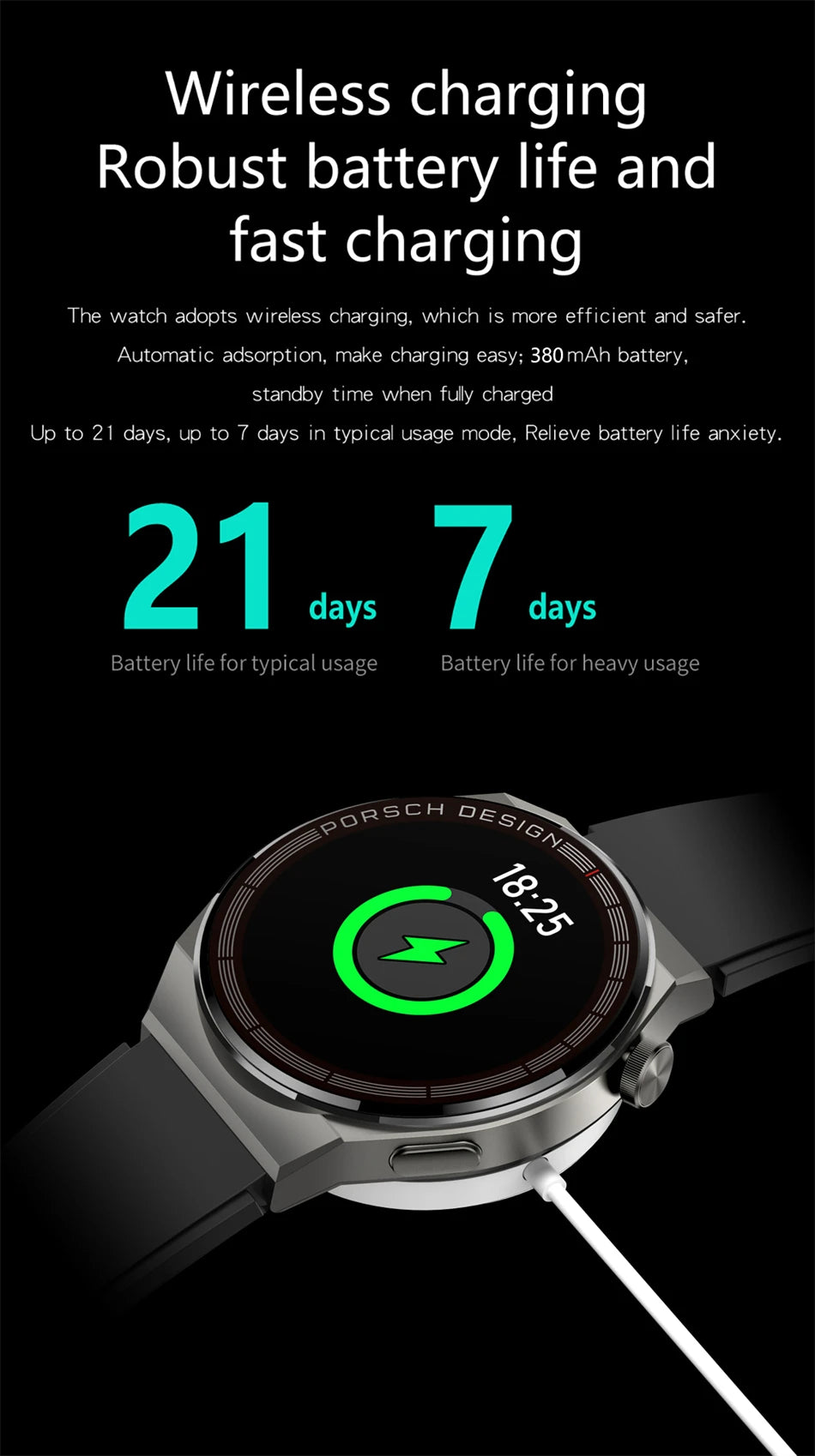 2024 AMOLED HD Screen fashion Men Watch Bluetooth Call Business Smartwatch Sports  380mAh Large Battery Capacity Multiple dial