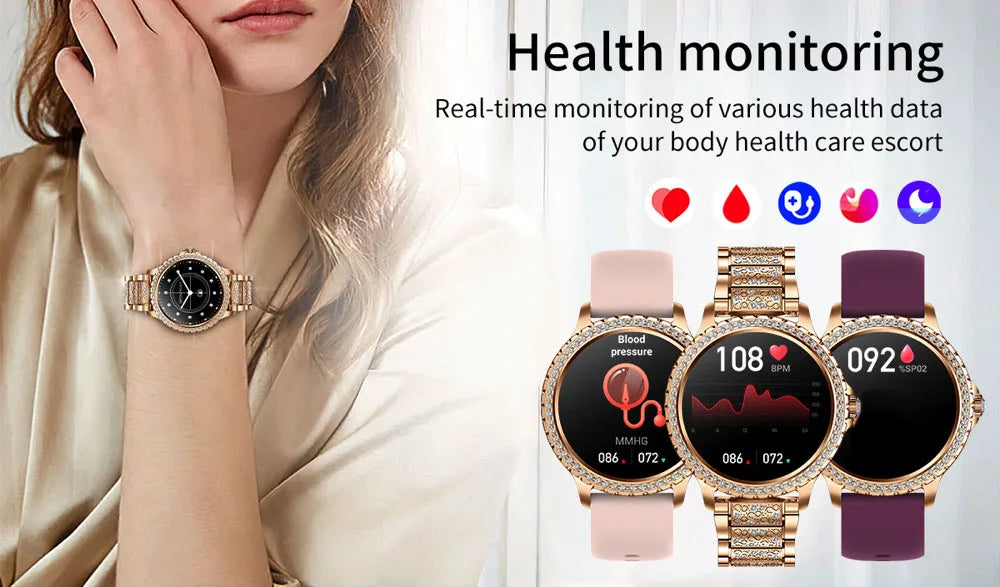 2024 New Blue Tooth Call Woman Smart Watch Man Sports Fitness Bracelet Waterproof Body Temperature Smartwatch For Android IOS