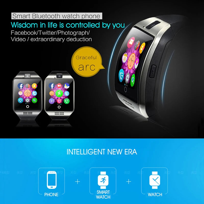 Men and Women's Smartwatch, Bluetooth Bracelet, Camera, Touch Screen, Compatible with TF SIM Card, Android, 2024