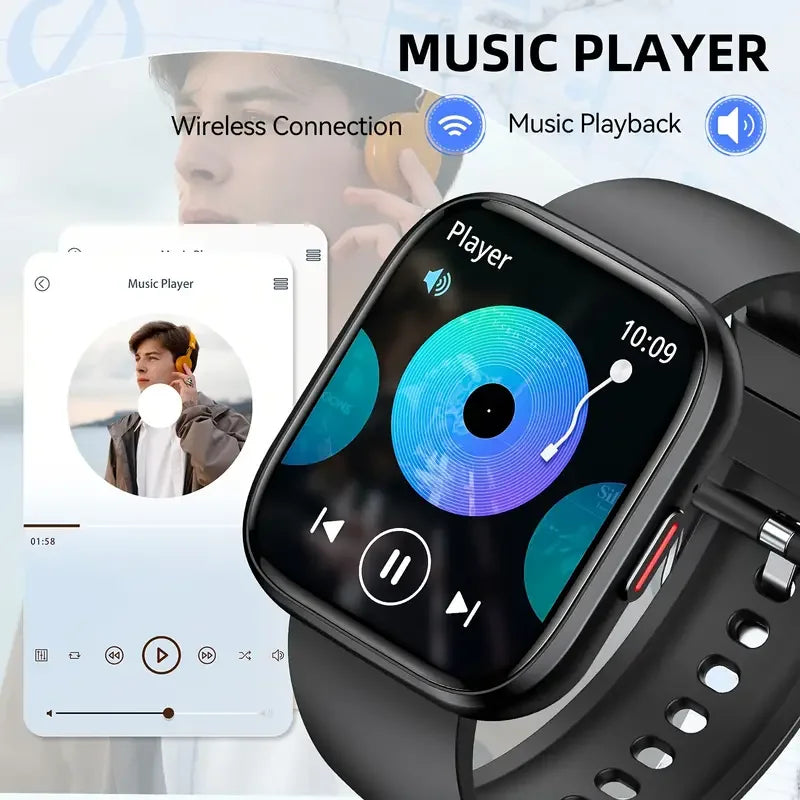 IUTECH P114 Smartwatch 2024 NEW 1.85"Touch Screen DIY Dial Watches Bluetooth Call Health Monitoring Smart Watch for Men Women