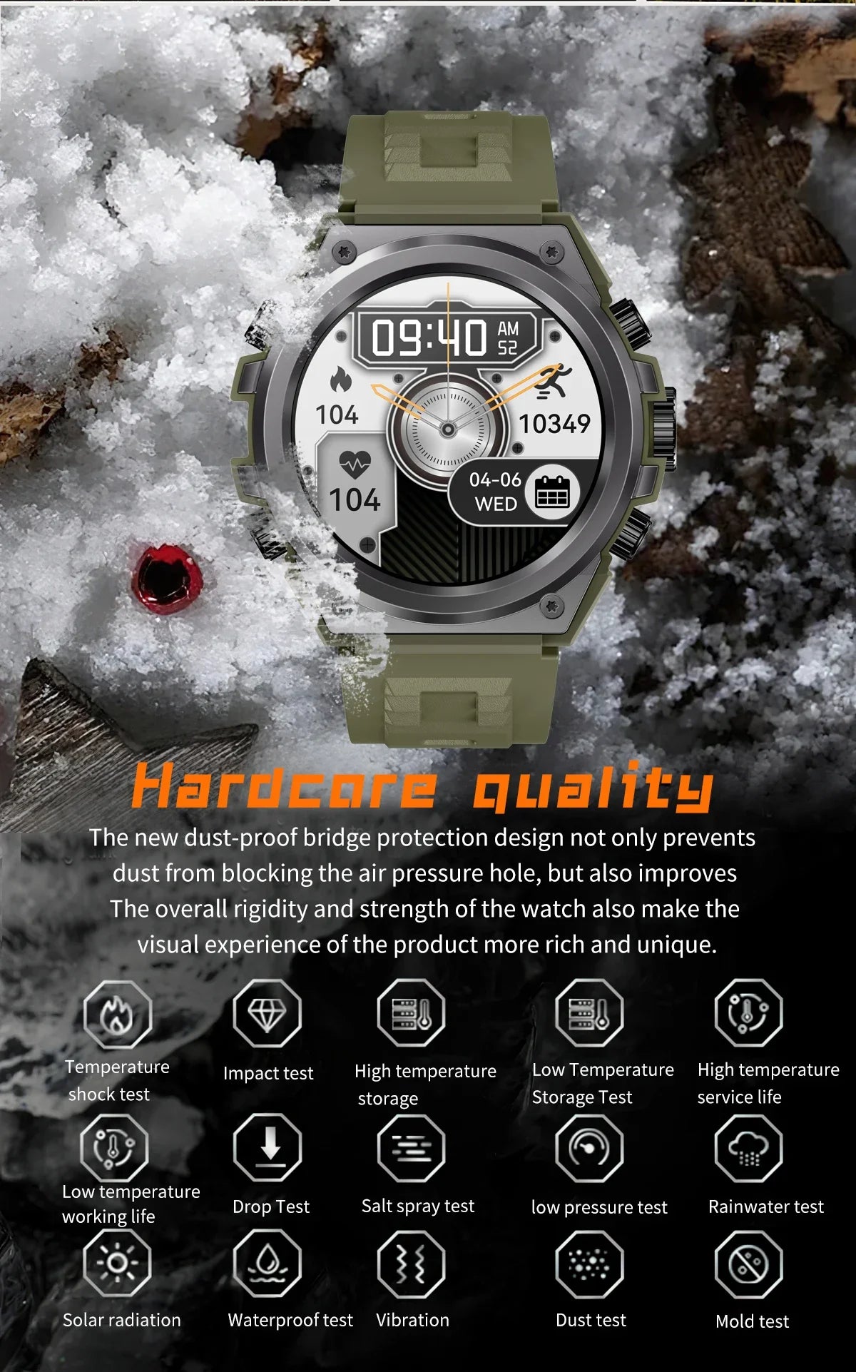 New 1.46" 360*360 HD Display 2024 Smart Watch Men Sport Bluetooth Call IP68 Waterproof Blood Pressure Fitness Tracker Smartwatch