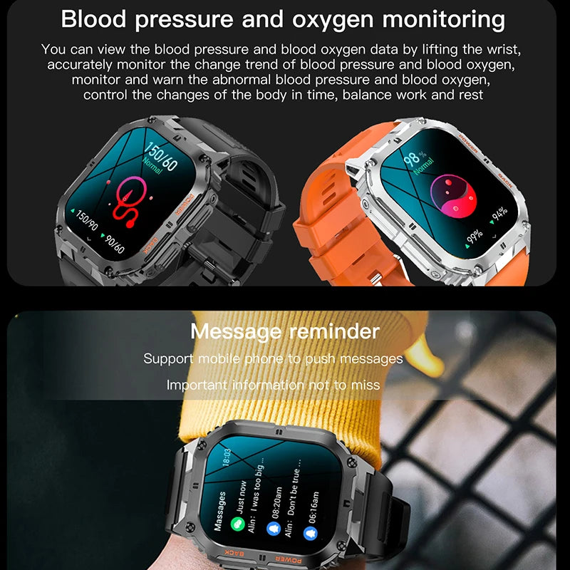 New 1.96-inch AMOLED screen high-definition Bluetooth call for men 2024 smartwatch fitness smartwatch suitable for Android IOS