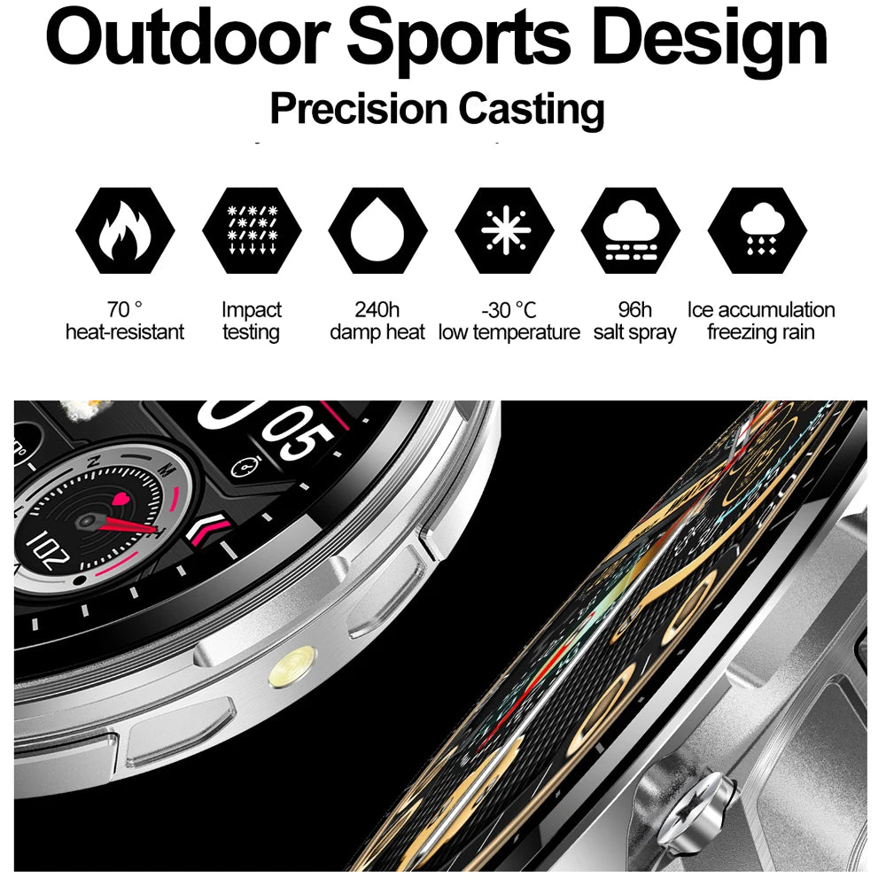 For Huawei New ECG+PPG Smartwatch Men's LED Flashlight 100+ Sports Fitness Business Men Watches Compass Calling Smart Watch 2024