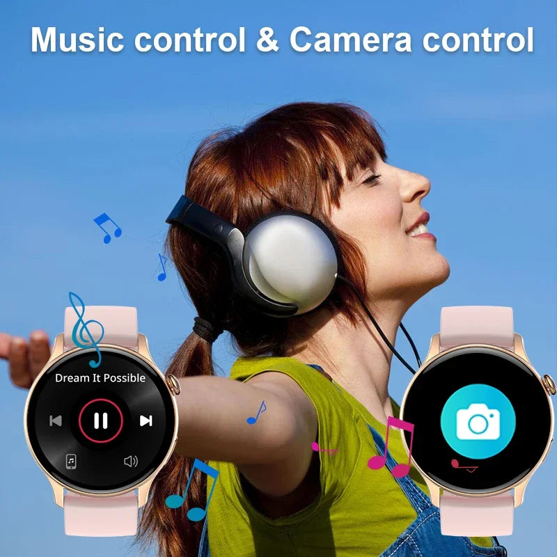 2024 Bluetooth Call Women Smart Watch AMOLED Full Touch Fitness IP68 Waterproof Men Smartwatch Lady Clock + box For Android IOS