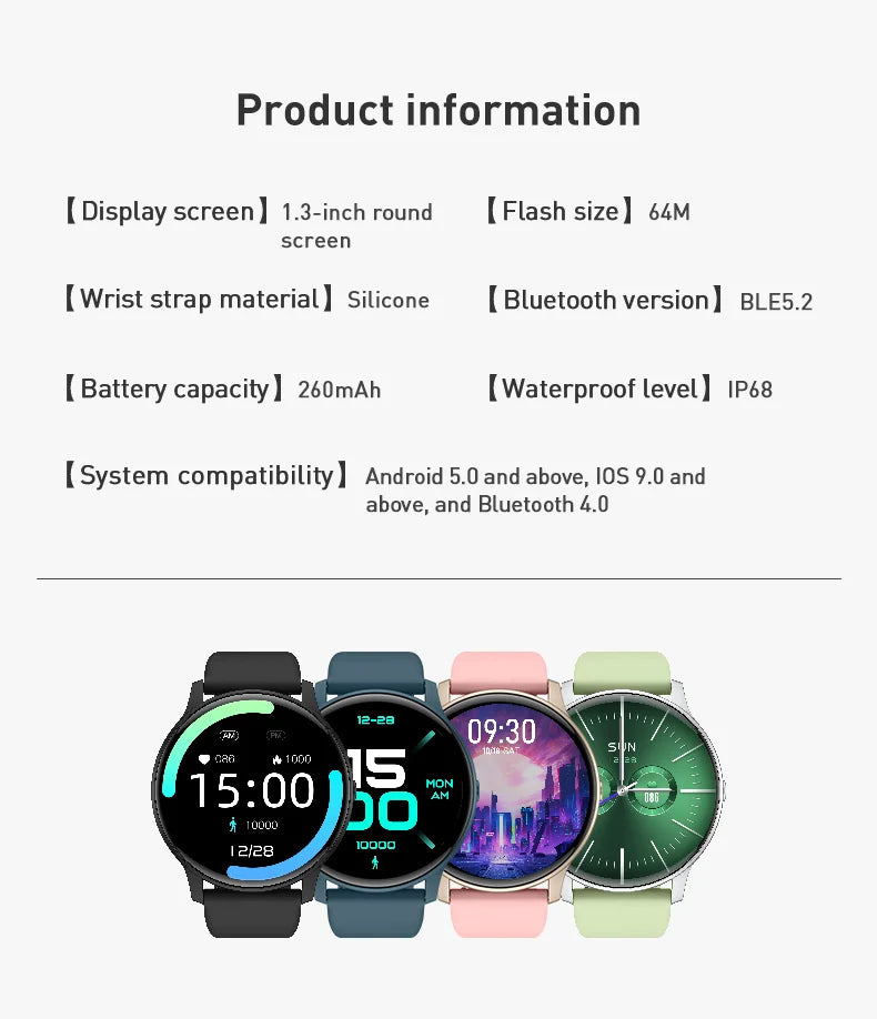 IUTECH S40 2024 Smart Watch Bluetooth Call Smartwatch Waterproof Swimming Health Monitoring Watches for Men Women Smarthwhatch