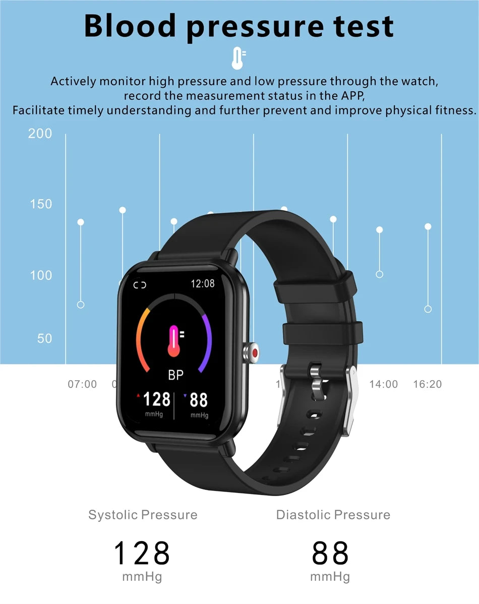 LIGE 2024 New Smart Watch Women HD Full Touch Screen Sport Fitness Men Watches For Android IOS Bluetooth Call Smartwatch Ladies