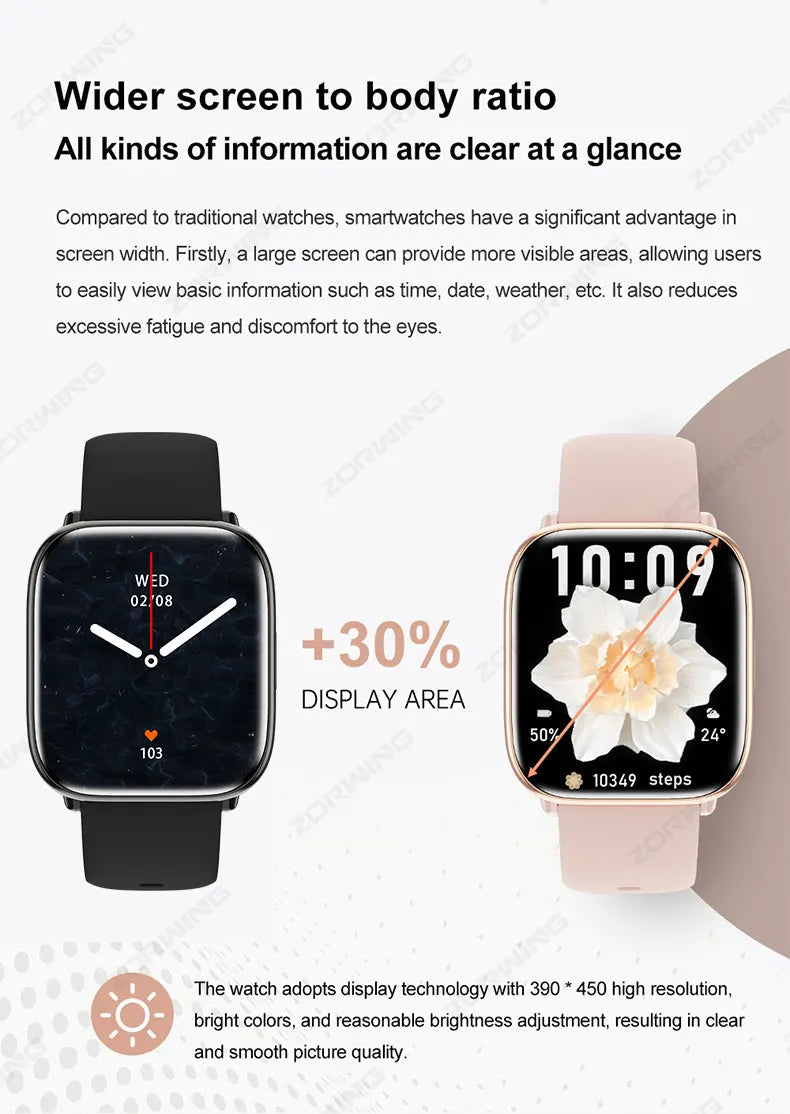 HD12 AMOLED Screen Smart Watch Men Women Bluetooth Call NFC Calendar Smartwatch Heart Rate Blood Pressure Sport Watch 40mm 2024