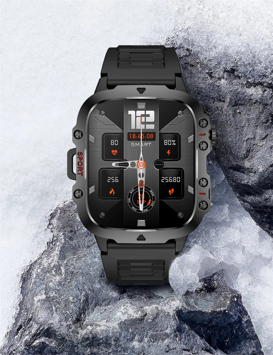 For Xiaomi Rugged Military GPS Smart Watch Men AMOLED HD Screen Heart Rate Bluetooth Call Waterproof Outdoor SmartWatch 2024 New