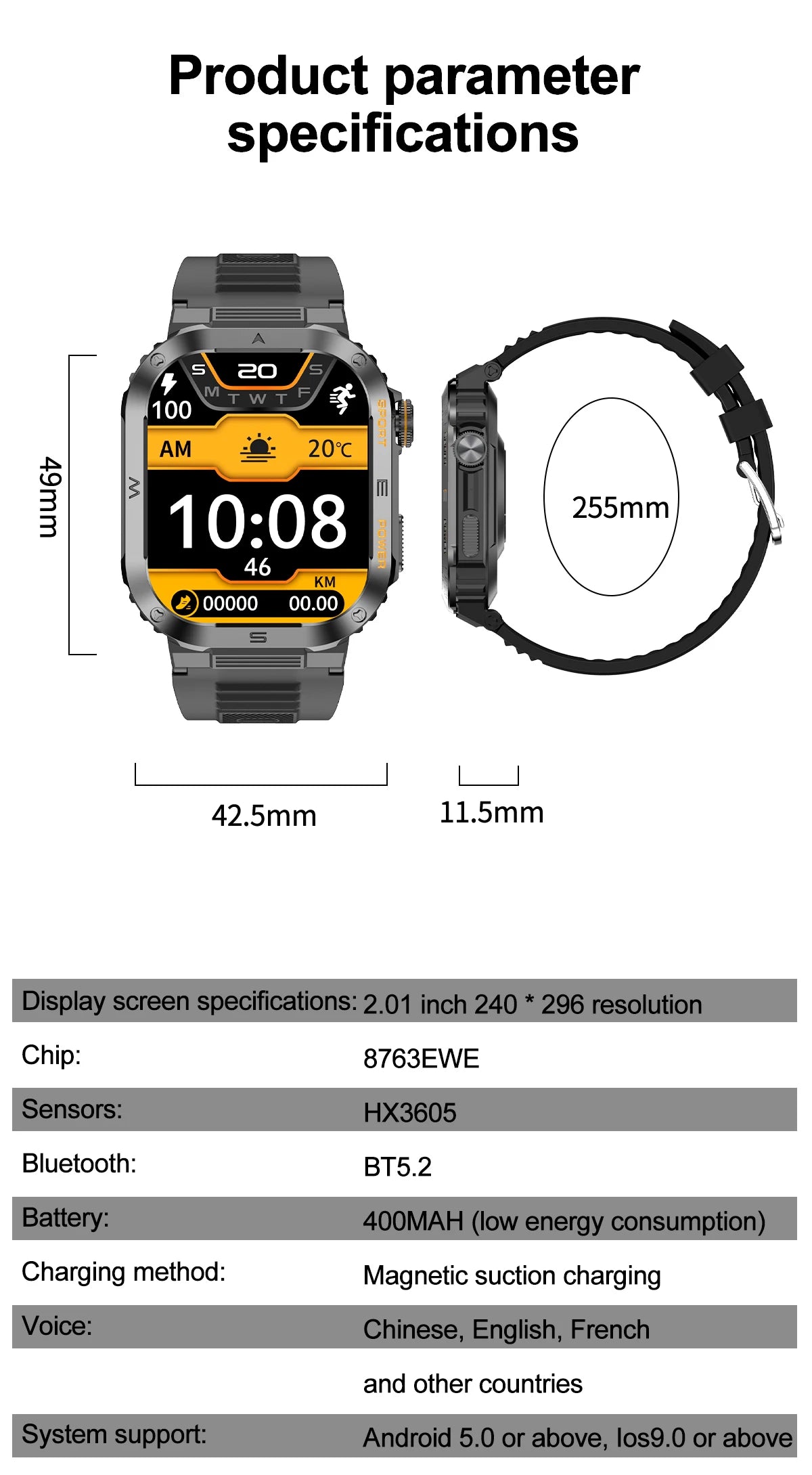 2024 New Men Outdoor Military Smartwatch GPS Track Bluetooth Call 400Mah Sports Fitness Tracker Health Monitor Men Smartwatch