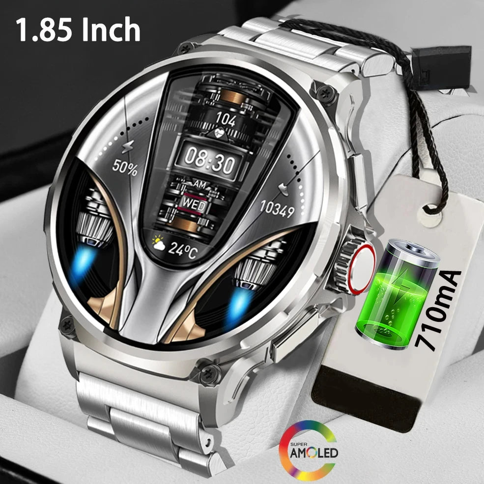 2024 New 1.85 " HD Bluetooth Call Smart Watch Men Sports Fitness Watches Heart Monitor 710mAh Smartwatch Men For XIAOMI Android