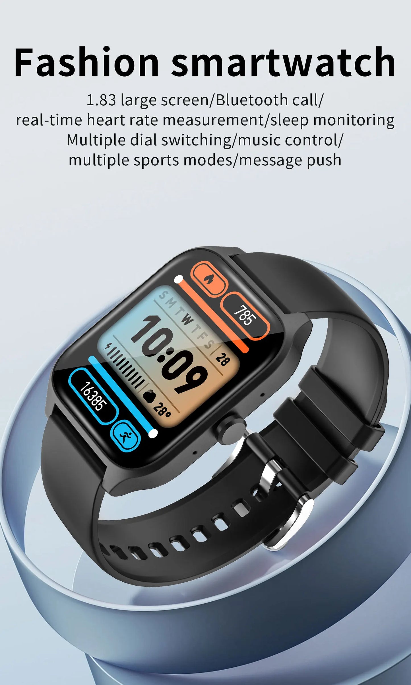 2024 Sport Smart Watch Fitness Clock Health Monitor Waterproof Smartwatch Bluetooth Call Watches for Men Women IOS Xiaomi Huawei