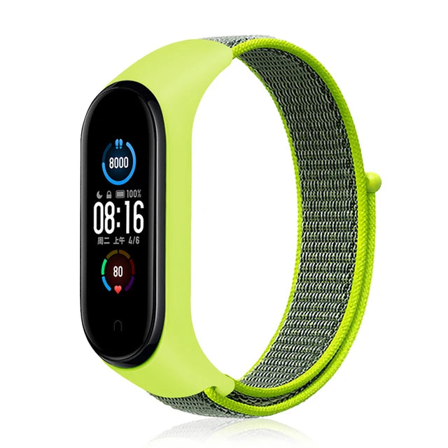 Suitable for Mi Band 3 4 5 Nylon Sports Band Wrist Strap Mi Band 3 4 5 Wrist Strap Suitable for Wrist Strap Wrist Strap