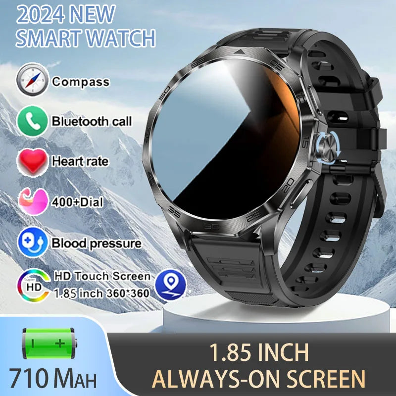 2024 New Original Smart Watch Men 1.85-Inch Ultra HD AMOLED Screen 710 Mah Battery Bluetooth Call SmartWatch for Huawei Xiaomi