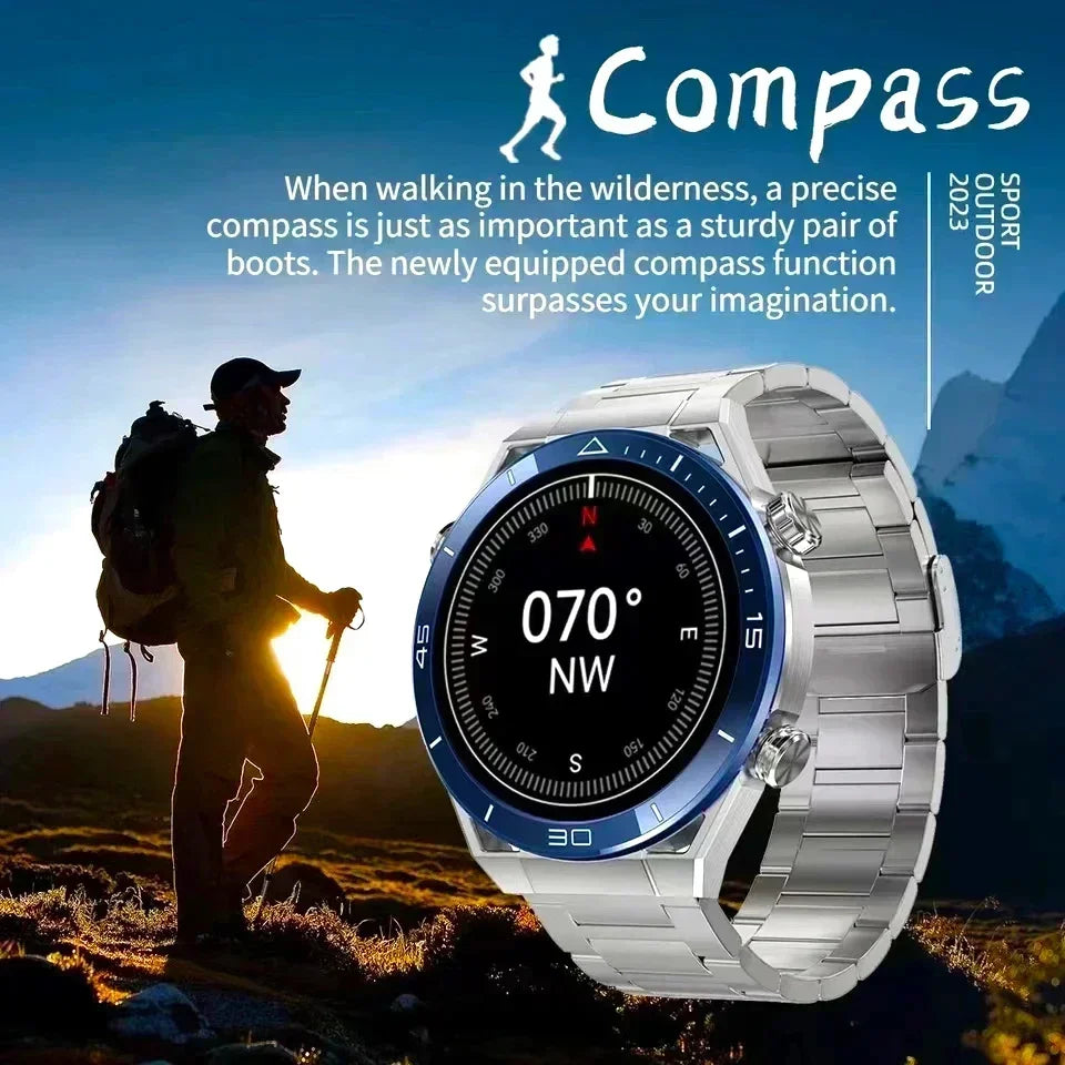 For Android IOS NFC Smart Watch Men GPS Tracker AMOLED 454*454 HD Screen Heart Rate ECG+PPG Bluetooth Call SmartWatch 2024 New