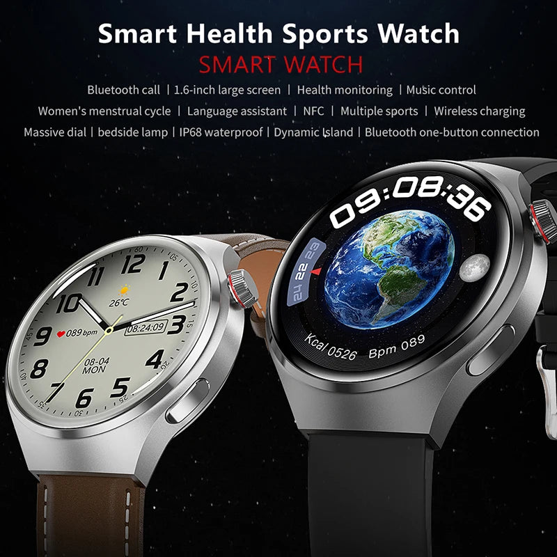 2024 New GPS Track Smart Watch Men 360*360 HD Screen Heart Rate NFC Clock Bluetooth Call High Quality SmartWatch For Android+Box