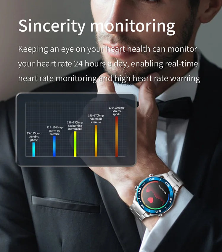 New  smartwatch Bluetooth call Information push Men smartwatch Heart rate health monitoring Sports step recording watch 2024