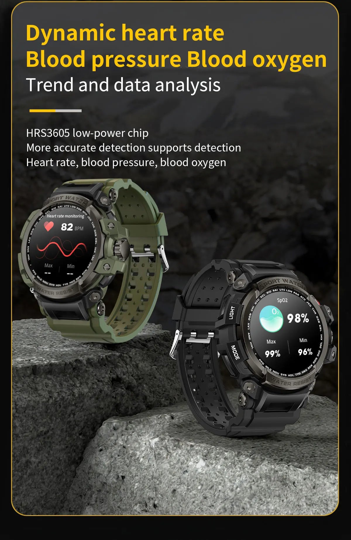 Smart Watch 2024 Android IOS For Man IP68 Waterproof Smartwatch Blood Oxygen Heart Rate Bluetooth Voice Call More Sport Modes