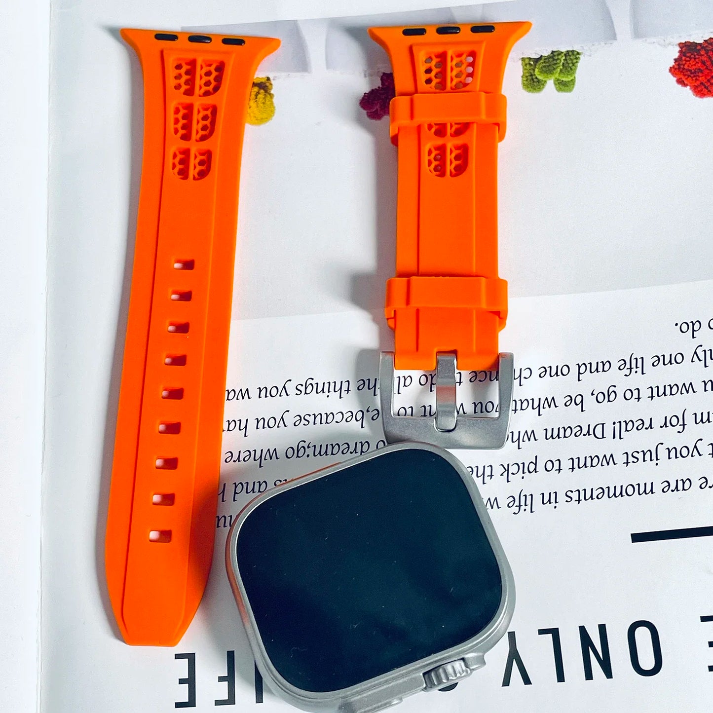 Sport Strap For Apple Watch Band Ultra 2 49mm 45mm 44mm 42mm 41mm 40mm Silicone Bracelet Correa for iWatch Series 9 8 7 6 4 SE