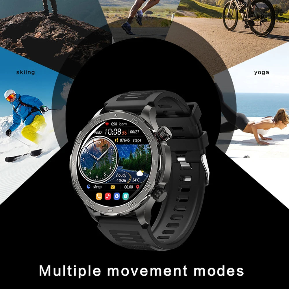 2024 New For Huawei Xiaomi GPS Sports Smartwatch Men NFC Compass Fitness Tracker IP68 Waterproof Bluetooth Call Smartwatch Man