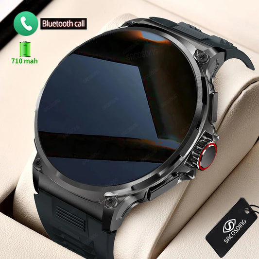 2024 New For Huawei Xiaomi GPS Track Smart Watch Men 1.85-Inch Ultra AMOLED Screen 710 Mah Battery HD Bluetooth Call SmartWatch