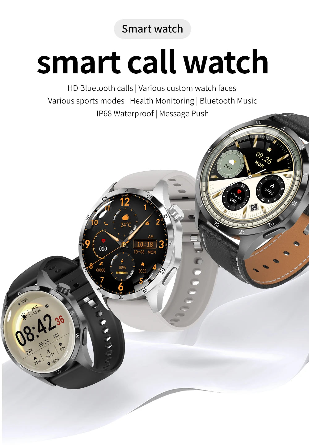 2024 New Model For Huawei Watch 4 Pro + Original AMOLED HD Screen NFC Sports Tracker Professional Edition BT Call Men smartwatch