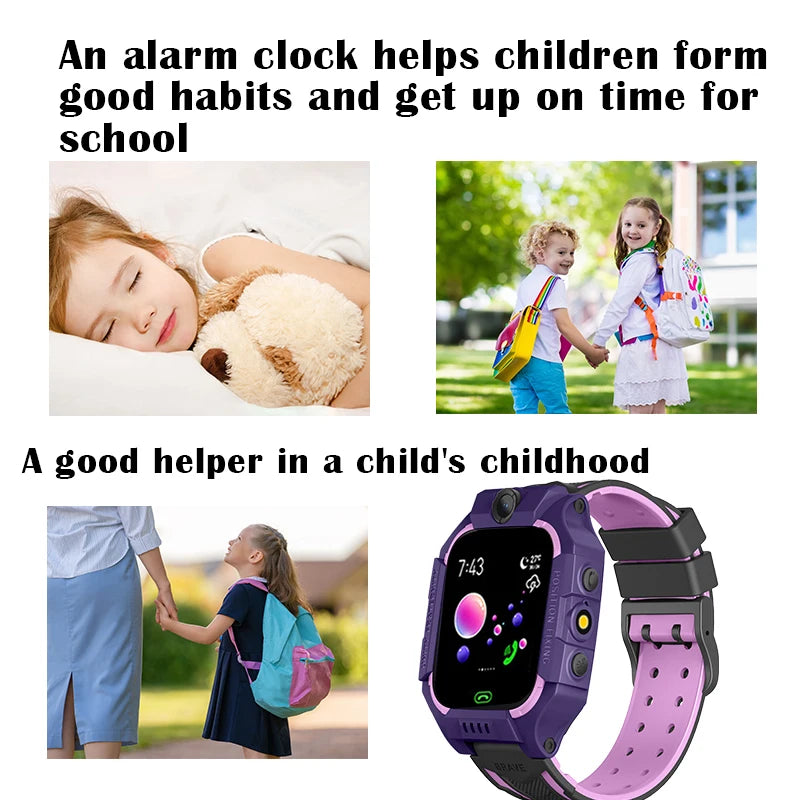 Kids Smart Watch 2023 New Sim Card Smartwatch For Children Sos Call Phone Camera Voice Chat Photo Boy Girl Gift Color Screen Q19