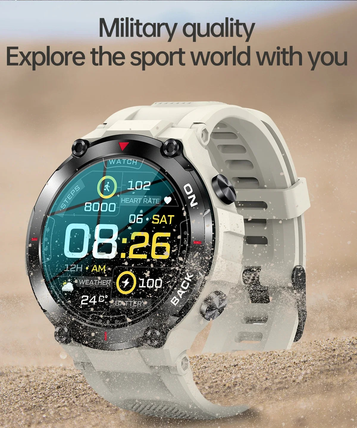 2024 GPS Position Smart Watch Military Outdoor Sport Fitness Super Long Standby Smartwatch Man For 5ATM Swiming Man Watch Xiaomi