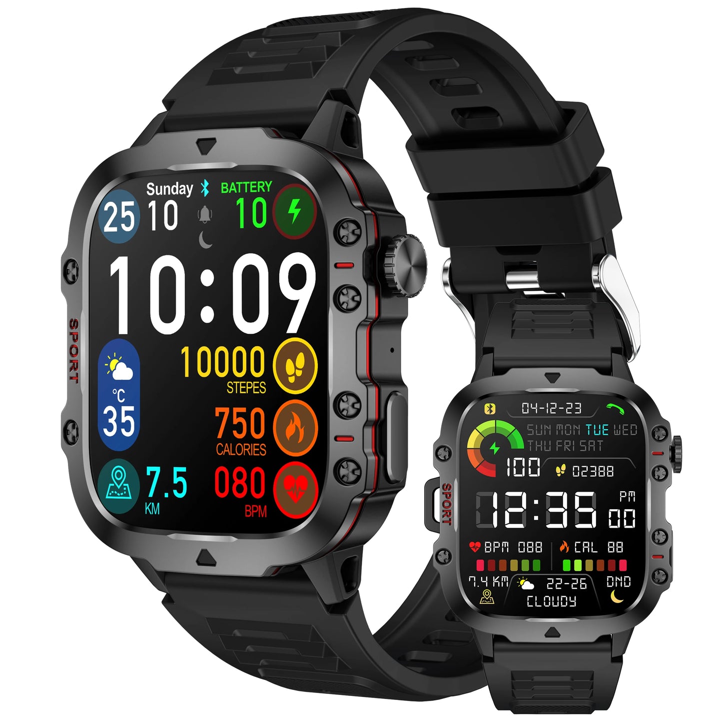 Smart Watch Men For Android IOS 3ATM Waterproof Outdoor Sport Fitness Tracker Heart Rate Monitor Bluetooth Call Smartwatch 2024