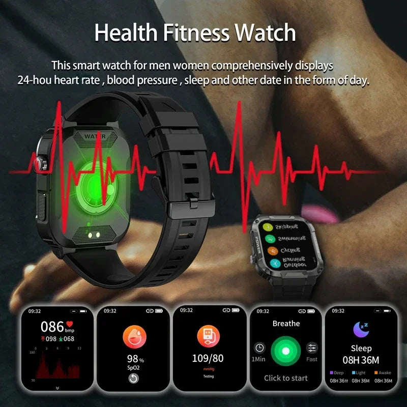 MAOYUAN 2024 New Smart Watch Men Outdoor Waterproof Anti Falling Anti Pressure Sport Fitness Bluetooth Call Smartwatch Women