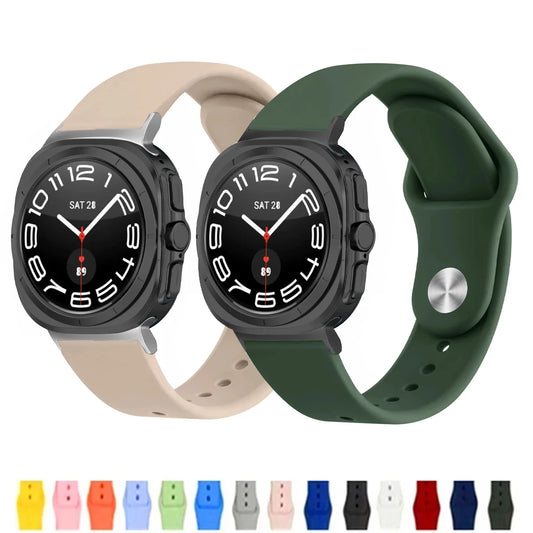 For Samsung Galaxy watch Ultra Strap 47mm Accessories Silicone Sport belt watchband correa Bracelet Galaxy watch 7 Ultra band