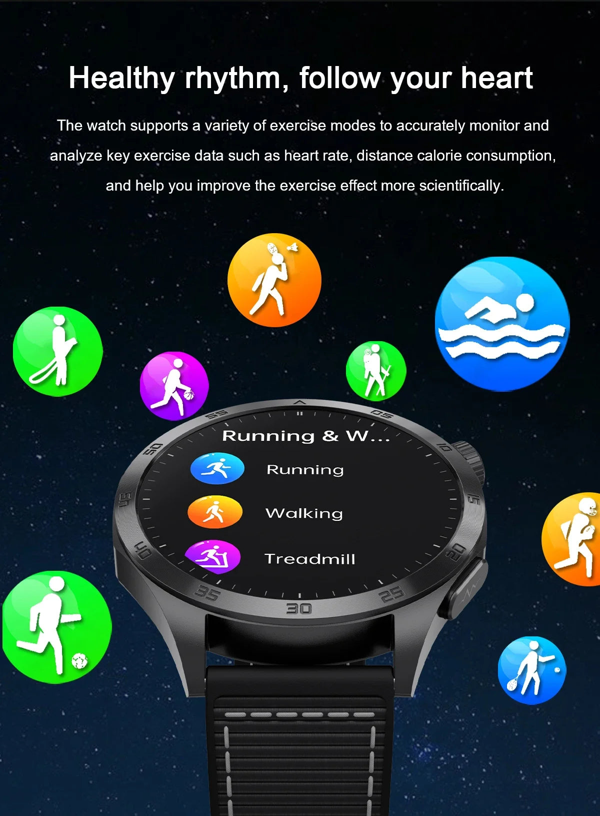 2024 New Health Monitoring smartwatch Men Women ECG+PPG Message Notification Fitness Tracker Pedometer IP68 Waterproof Watch